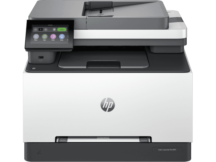 Máy in laser màu HP Color LaserJet Pro MFP 3303fdw (499M8A) (In đảo mặt| Copy| S Máy in laser màu HP Color LaserJet Pro MFP 3303fdw (499M8A) (In đảo mặt| Copy| Scan| Fax| ADF| A4| A5| USB| LAN|WIFI)