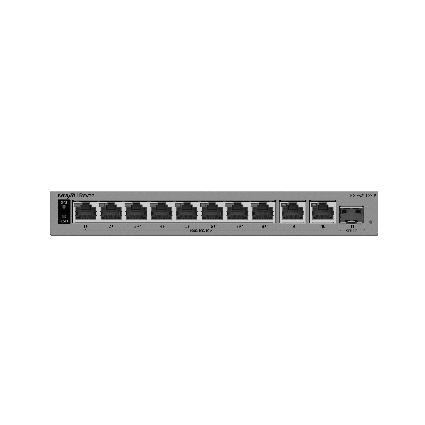 Smart Cloud-Managed PoE Switch Ruijie Reyee RG-ES211GS-P 8 Port Smart Cloud-Managed PoE Switch Ruijie Reyee RG-ES211GS-P 8 Port