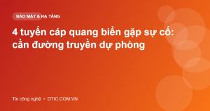 4 tuyến cáp quang biển gặp sự cố: cần đường truyền dự phòng