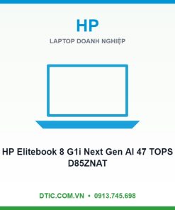 Laptop HP Elitebook 8 G1i Next Gen AI 47 TOPS D85ZNAT (Intel Core Ultra 7-258V | Intel Arc Graphics | 14 inch WUXGA | 32 GB | 512 GB | Windows 11 Home 64 | Bạc)