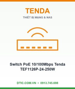 Switch PoE 10/100Mbps Tenda TEF1126P-24-250W