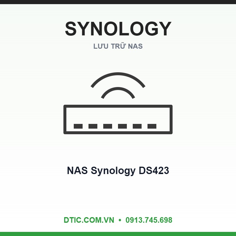 Thiết bị lưu trữ NAS Synology DS423 (2 GB DDR4 | 4 khay ổ cứng + M.2 2280 NVMe SSD ) Thiết bị lưu trữ NAS Synology DS423 (2 GB DDR4 | 4 khay ổ cứng + M.2 2280 NVMe SSD )