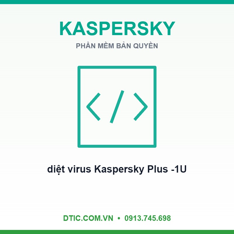 Phần mềm diệt virus Kaspersky Plus -1U (1 thiết bị/ năm) Phần mềm diệt virus Kaspersky Plus -1U (1 thiết bị/ năm)