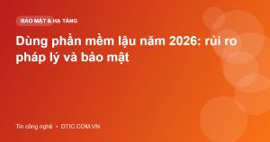Dùng phần mềm lậu năm 2026: rủi ro pháp lý và bảo mật
