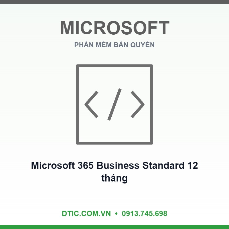 Microsoft 365 Business Standard (1 người dùng/12 tháng) Microsoft 365 Business Standard (1 người dùng/12 tháng)