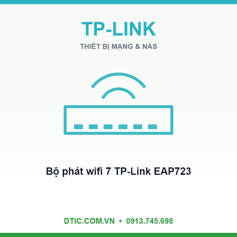 Bộ phát wifi 7 TP-Link EAP723 (Chuẩn BE/ 5000Mbps/ 4 Ăng-ten ngầm/ Wifi Mesh/ Dưới 250 User/ Gắn trần/tường)