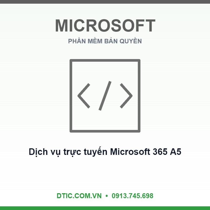 Dịch vụ trực tuyến Microsoft 365 A5 (Education Faculty Pricing) - Annual