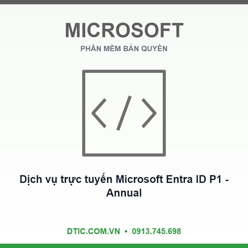 Dịch vụ trực tuyến Microsoft Entra ID P1 - Annual