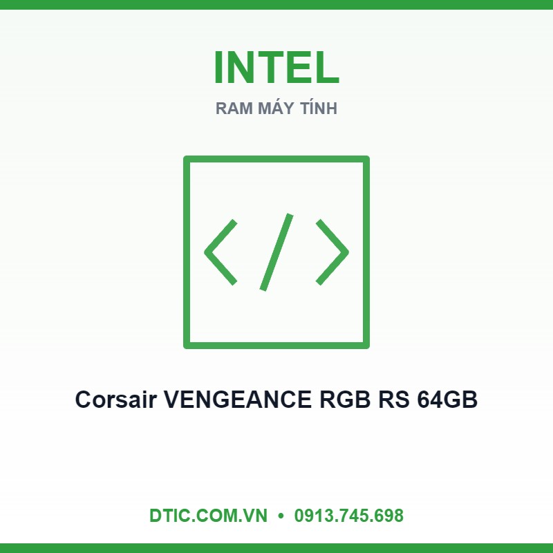 RAM Corsair VENGEANCE RGB RS 64GB (2x32GB) DDR5 6000Mhz Intel XMP & AMD Expo CMG64GX5M2D6000Z40