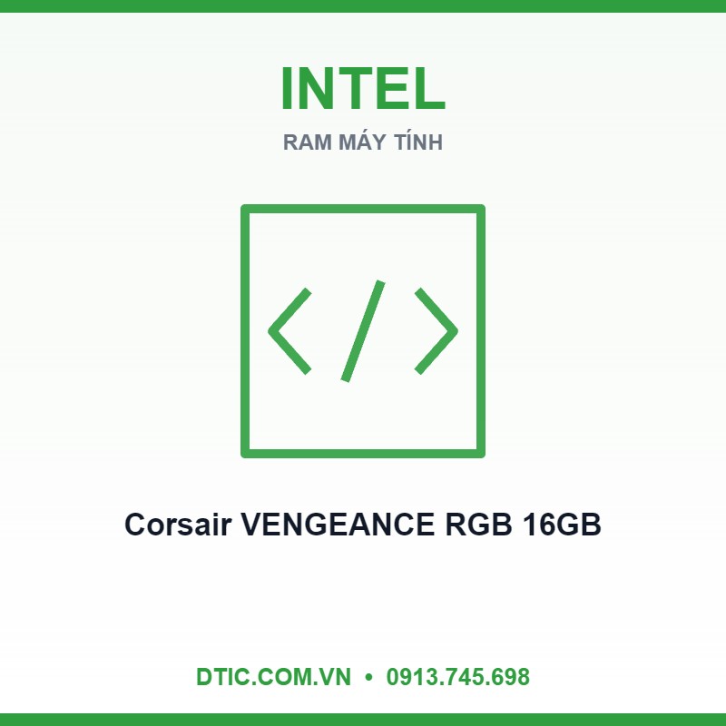 RAM Corsair VENGEANCE RGB 16GB (1x16GB) DDR5 6000 Intel XMP & AMD EXPO CMH16GX5M1D6000Z38