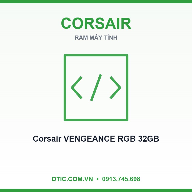Ram Corsair VENGEANCE RGB 32GB (2x16GB) DDR5 bus 6000MHz Black (CMH32GX5M2E6000C36)