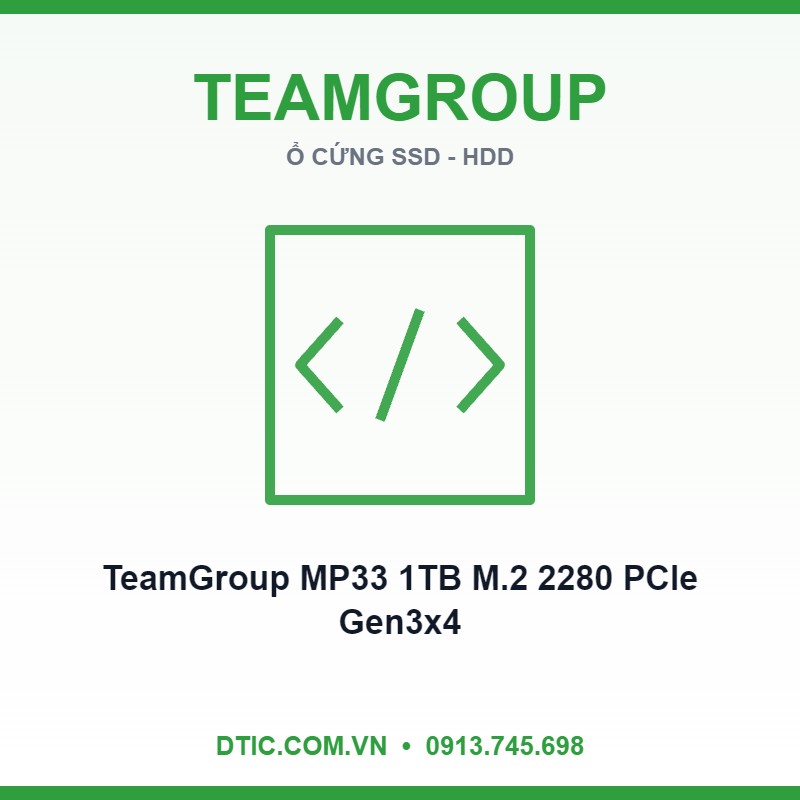 Ổ cứng SSD TeamGroup MP33 1TB M.2 2280 PCIe Gen3x4