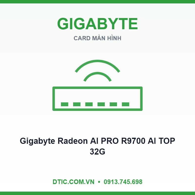 VGA Gigabyte Radeon AI PRO R9700 AI TOP 32G (Rev. 1.0)