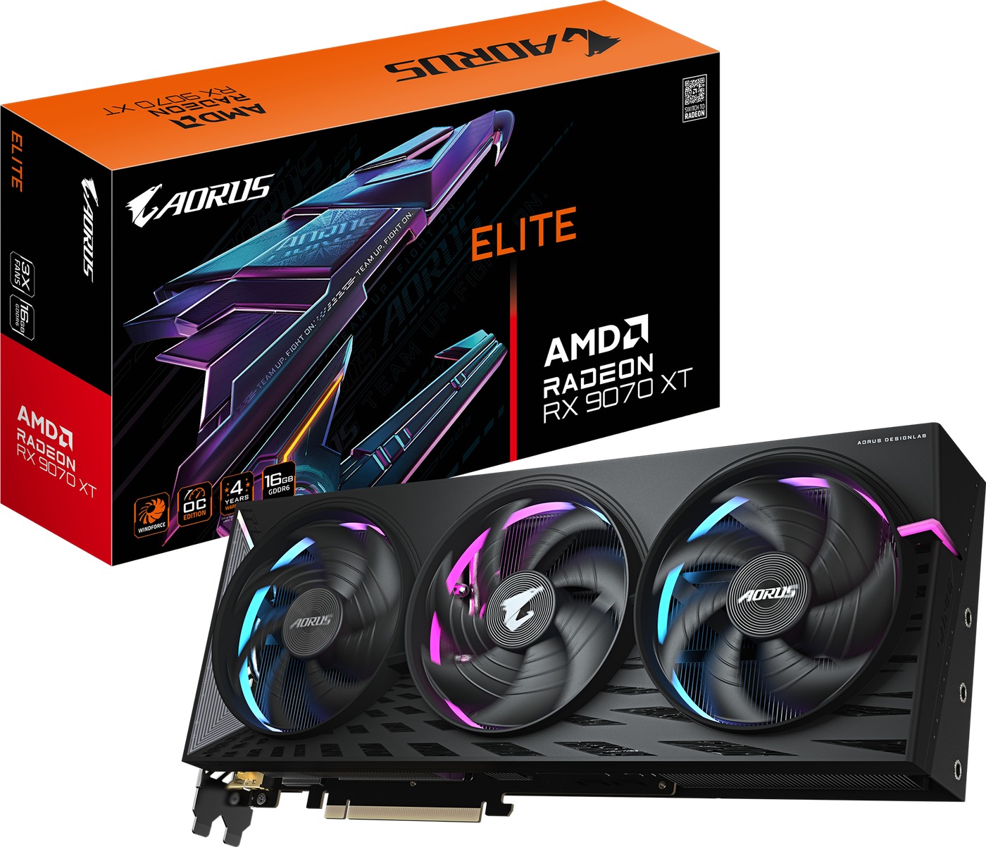 VGA GIGABYTE AORUS RX 9070 XT 16G ELITE (GV-R9070XTAORUS E-16GD) VGA GIGABYTE AORUS RX 9070 XT 16G ELITE (GV-R9070XTAORUS E-16GD)