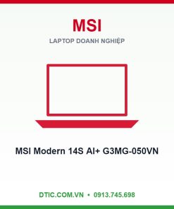 Laptop MSI Modern 14S AI+ G3MG-050VN (Intel Core Ultra 7 355 | 16GB | 1TB | Intel Graphics | 14 inch FHD+ | Win 11 | Bạc)