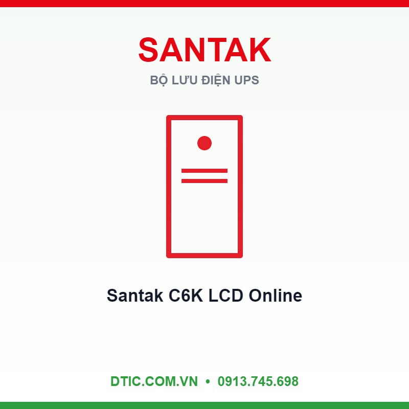 Bộ lưu điện UPS Santak C6K LCD Online (6 kVA / 5,4 kW) Bộ lưu điện UPS Santak C6K LCD Online (6 kVA / 5,4 kW)