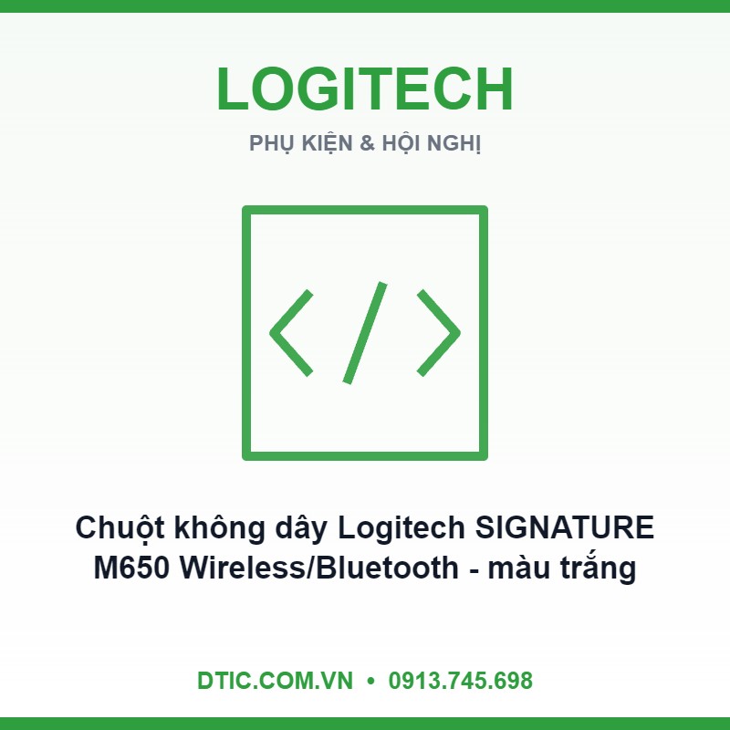 Chuột không dây Logitech SIGNATURE M650 Wireless/Bluetooth - màu trắng nhạt Chuột không dây Logitech SIGNATURE M650 Wireless/Bluetooth - màu trắng nhạt